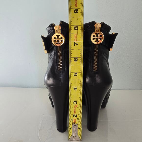 Tory Burch Melrose Ankle Boot Women's 8.5M Black Leather Classic Night Out - Picture 7 of 13